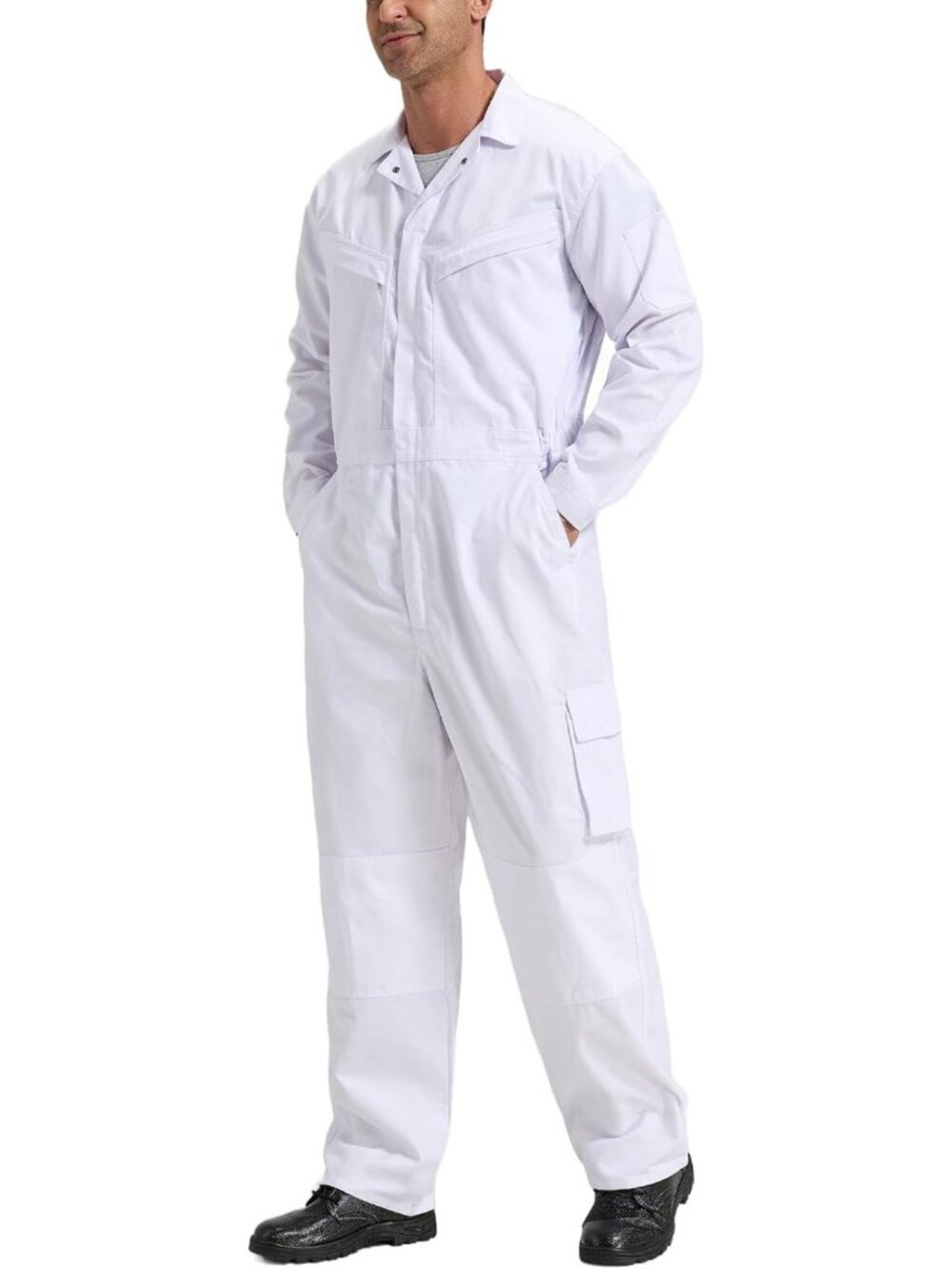 Men's Long Sleeve Work Coveralls | Mechanic Jumpsuit for Construction & Labor